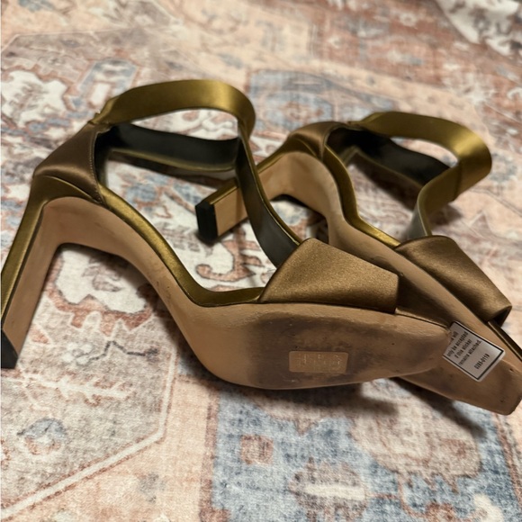 Jimmy Choo Brown and Gold Chunky Heels - Picture 6 of 6